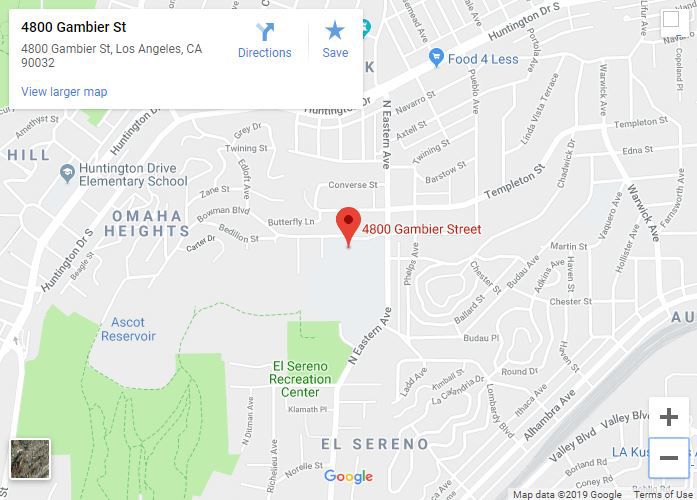 Google Map of 4800 Gambier Street El Sereno